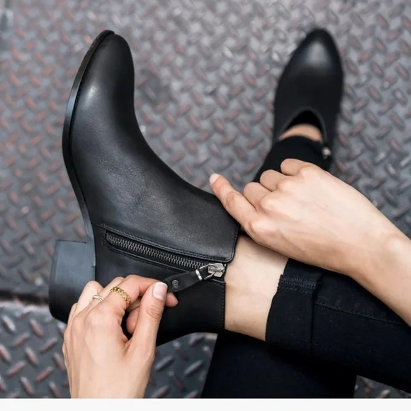 Thursday boot company Ankle women’s black leather Boots  Sleek Design - Picture 14 of 16